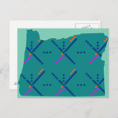 ポートランドオレゴンPDXエアポートカーペット ポストカード (正面/裏面)