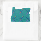 ポートランドオレゴンPDXエアポートカーペット 長方形シール (バッグ)