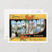 ポートランドオレゴンUS Cityからの挨拶 ポストカード (正面/裏面)