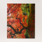 ポートランドガーデンの秋の紅楓日本の ジグソーパズル (縦)