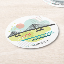 ポートランドコースターを交差させるTilikum ラウンドペーパーコースター