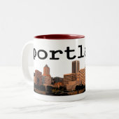 ポートランドコーヒー・マグの都市 ツートーンマグカップ (正面左)