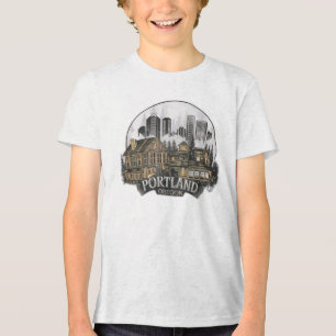 ポートランドシティオレゴンUSA トライブレンドTシャツ
