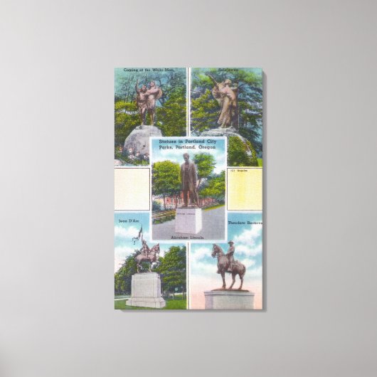 ポートランドシティパークの仏像の口コミ キャンバスプリント (正面)