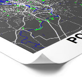 ポートランドシティ地図ポスター ポスター (角)