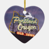 ポートランドシーニッククリスマスハートオーナメント セラミックオーナメント (正面)