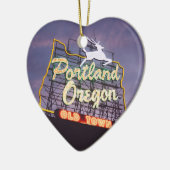 ポートランドシーニッククリスマスハートオーナメント セラミックオーナメント (左)