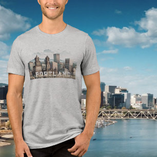 ポートランドスカイライングラフィックTシャツ トライブレンドTシャツ