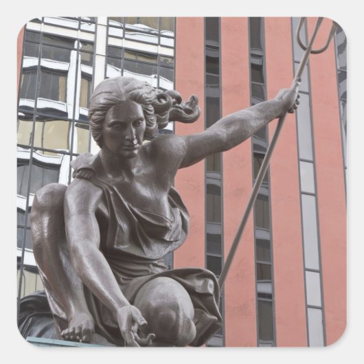 ポートランドディア像、ポートランド、オレゴン スクエアシール (正面)