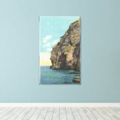 ポートランドハーバーのホワイトヘッド キャンバスプリント (インサイチュ (ウッドフロア))