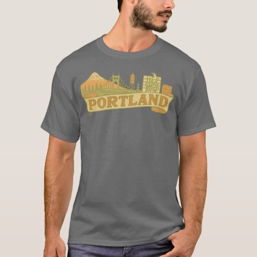 ポートランドバナーシティデザイン Tシャツ (正面)
