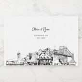 ポートランドパーティーフェイスウェルカムギフトカスタム リキュールボトルラベル (シングルラベル)