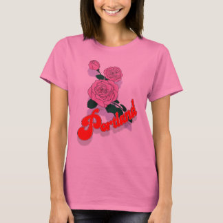 ポートランドピンクのローズシャツ Tシャツ