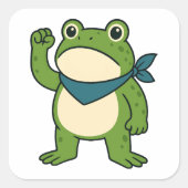 ポートランドフロッグの抗議 スクエアシール (正面)