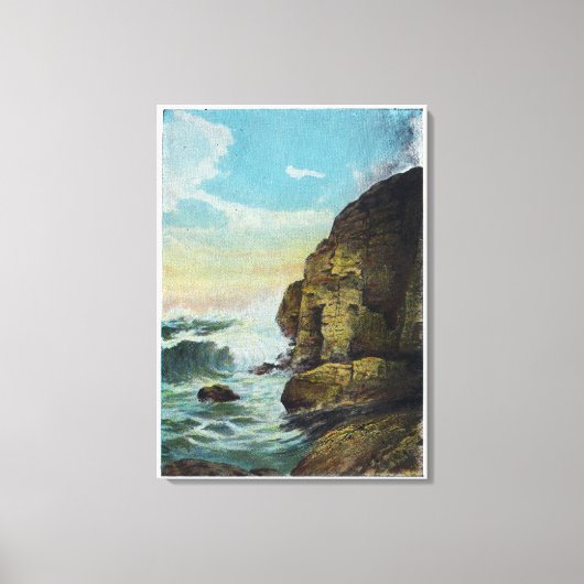 ポートランドブリッジカンチレバーと操作 キャンバスプリント (正面)