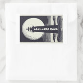 ポートランドヘッドメーンライトハウスムーン 長方形シール (バッグ)