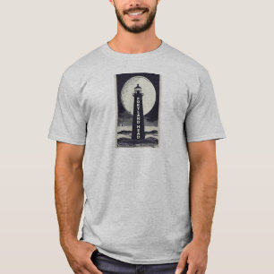 ポートランドヘッドメーンライトハウスムーン Tシャツ