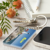 ポートランドヘッドライトの長方形Keychain キーホルダー (正面右)