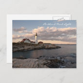 ポートランドヘッドライトサンセット ポストカード (正面/裏面)