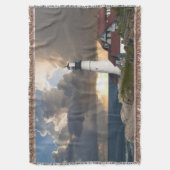 ポートランドヘッドライトハウスケープエリザベスメイン スローブランケット (正面縦)