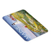 ポートランドヘッドライトハウスメインウォーターカラー絵画ズ マグネット (右側)