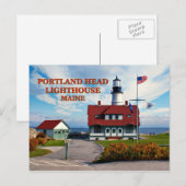 ポートランドヘッドライトハウスメインポストカード ポストカード (正面/裏面)
