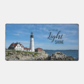 ポートランドヘッドライトハウスメイン感動的引用文 デスクマット (正面)