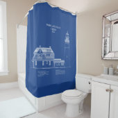 ポートランドヘッドライトハウスメイン – AD シャワーカーテン (インサイチュ)