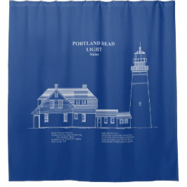 ポートランドヘッドライトハウスメイン – AD シャワーカーテン