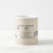 ポートランドヘッドライトハウスメイン – SBD コーヒーマグカップ (中央)