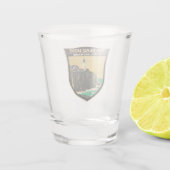 ポートランドヘッドライトメインヴィンテージアート ショットグラス (裏面)