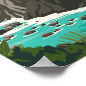 ポートランドヘッドライトメインヴィンテージアート ポスター (角)