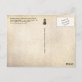 ポートランドヘッドライト測定スケッチと計画 ポストカード (裏面)