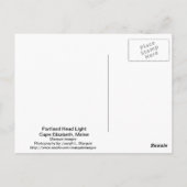 ポートランドヘッドライト ポストカード (裏面)