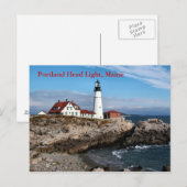 ポートランドヘッドライト、メイン葉書 ポストカード (正面/裏面)