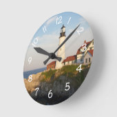 ポートランドヘッド灯台 ラウンド壁時計 (傾斜)