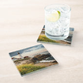 ポートランドヘッド灯台|岬エリザベスの私 ガラスコースター (アングル)