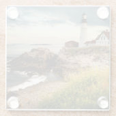 ポートランドヘッド灯台|岬エリザベスの私 ガラスコースター (裏面)