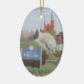 ポートランドメインへようこそ セラミックオーナメント (左)
