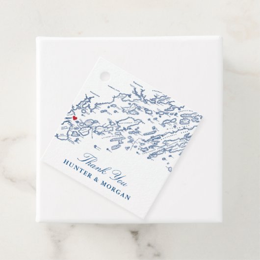 ポートランドメインカスコベイマップネイビーブルー結婚ズ フェイバータグ (インサイチュ)