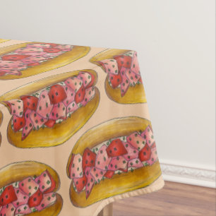 ポートランドメインシーフード転がロブスターサンドウィッチフード テーブルクロス