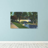 ポートランドメインデアリングオークスアーチブリッジビュー キャンバスプリント (インサイチュ (ウッドフロア))