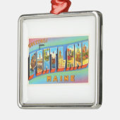 ポートランドメイン私古いヴィンテージ旅行記念品 メタルオーナメント (左)