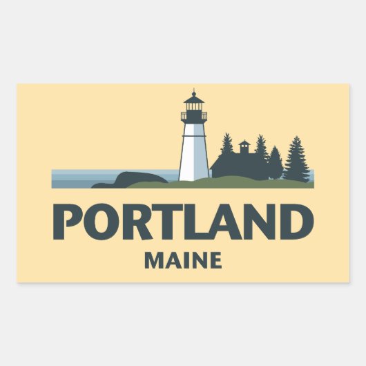ポートランドメイン統一された州 長方形シール (正面)