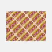 ポートランドメイン転がロブスターサンドウィッチフードグルメ フリースブランケット (正面(横))