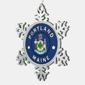 ポートランドメイン スノーフレークピューターオーナメント (右)