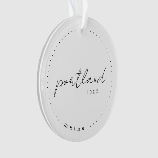 ポートランドメインMEトラベル統一された州シンプル オーナメント (正面)