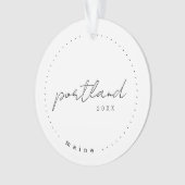 ポートランドメインMEトラベル統一された州シンプル オーナメント (正面)