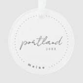 ポートランドメインMEトラベル統一された州シンプル オーナメント (正面)