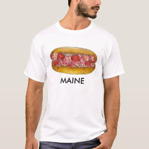 ポートランドメインMEロブスター転がシーフードサンドッチ Tシャツ